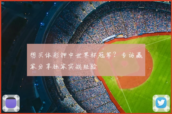 想买体彩押中世界杯冠军?专访赢家分享独家实战经验